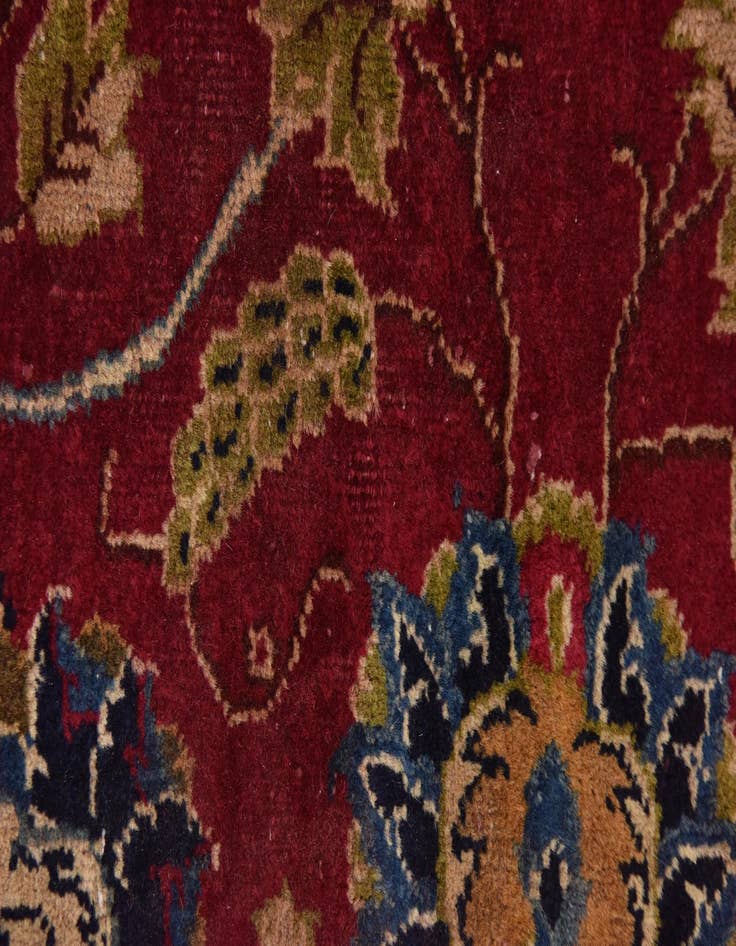 Detail image of  9' 8 x 12' 8  Hand Knotted Mashad Persian Wool Rug