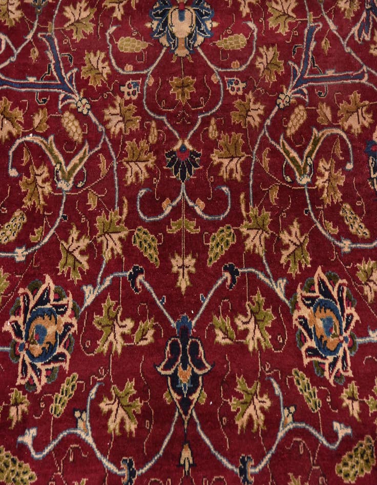 Detail image of  9' 8 x 12' 8  Hand Knotted Mashad Persian Wool Rug