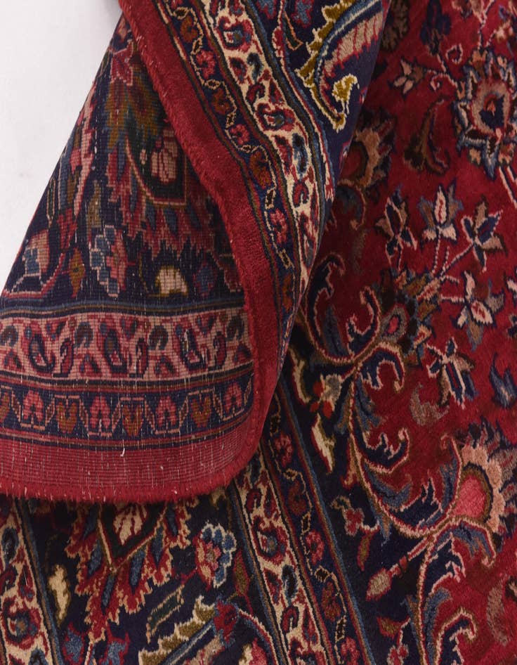 Detail image of  9' 8 x 12' 7  Hand Knotted Mashad Persian Wool Rug