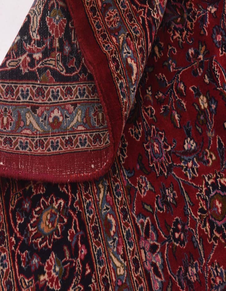 Detail image of  9' 6 x 12' 4  Hand Knotted Mashad Persian Wool Rug