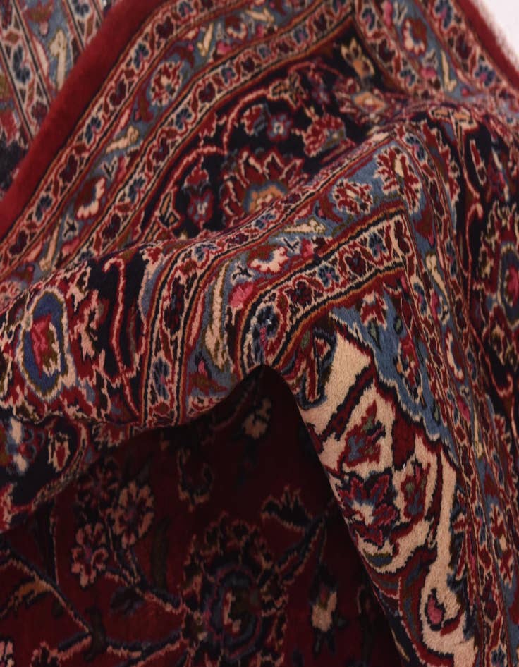 Detail image of  9' 6 x 12' 4  Hand Knotted Mashad Persian Wool Rug