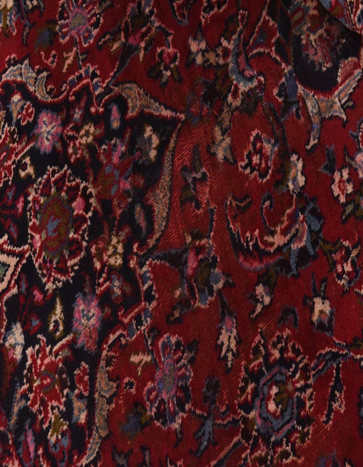 Detail image of  9' 6 x 12' 4  Hand Knotted Mashad Persian Wool Rug