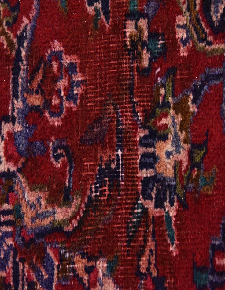 Detail image of  9' 6 x 12' 5  Hand Knotted Mashad Persian Wool Rug