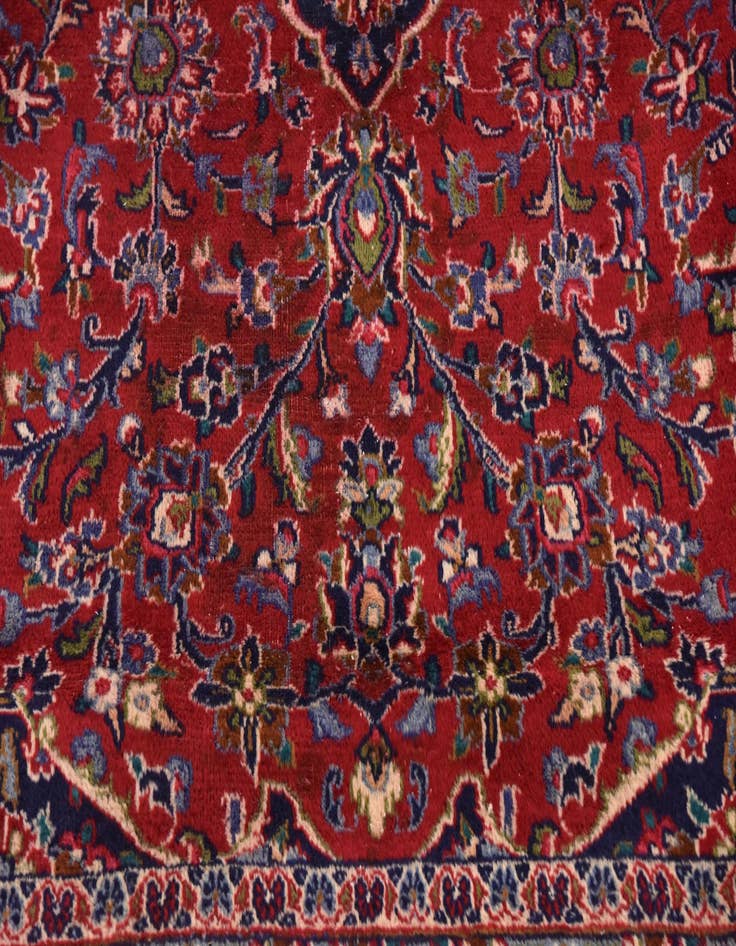 Detail image of  9' 6 x 12' 5  Hand Knotted Mashad Persian Wool Rug