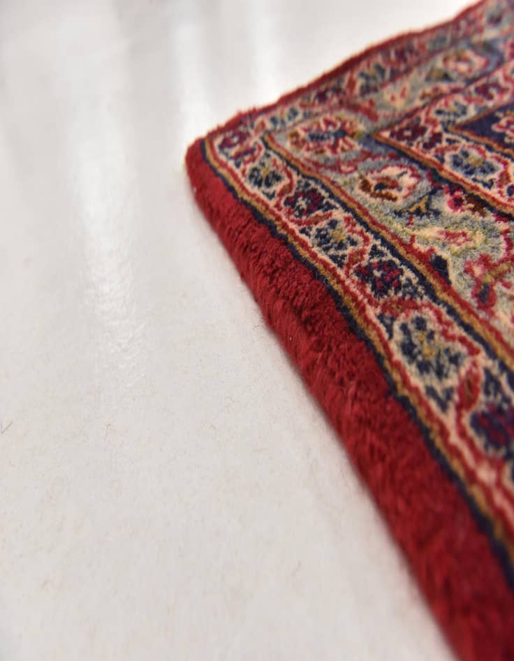 Detail image of  9' 6 x 12' 5  Hand Knotted Mashad Persian Wool Rug