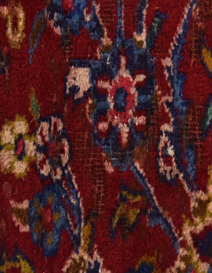 Detail image of  9' 7 x 13'  Hand Knotted Mashad Persian Wool Rug