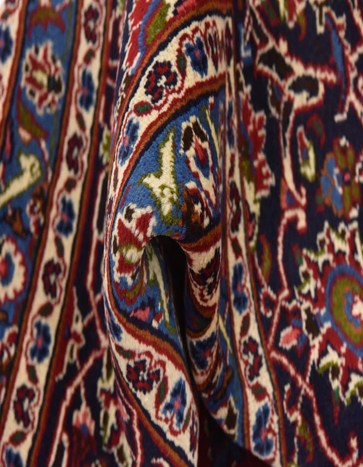 Detail image of  9' 7 x 12' 6  Hand Knotted Mashad Persian Wool Rug