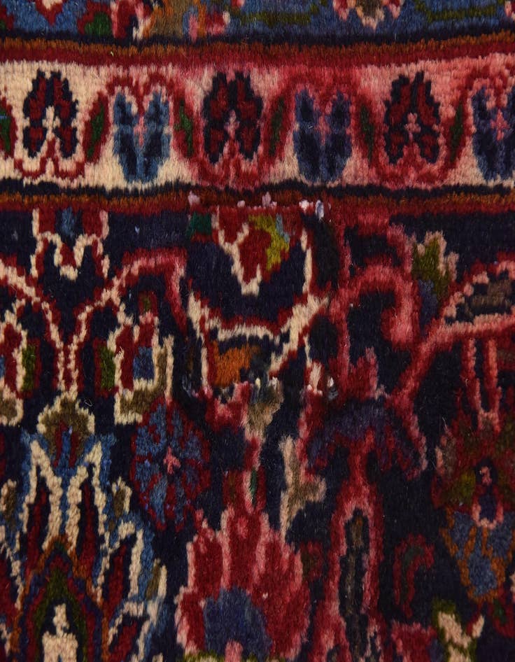 Detail image of  9' 7 x 12' 6  Hand Knotted Mashad Persian Wool Rug