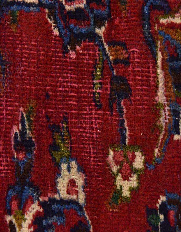 Detail image of  9' 7 x 12' 6  Hand Knotted Mashad Persian Wool Rug