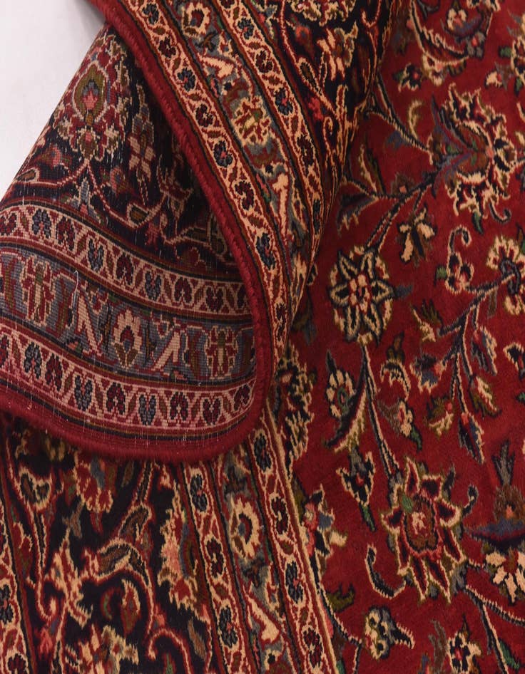 Detail image of  9' 9 x 12' 7  Hand Knotted Mashad Persian Wool Rug