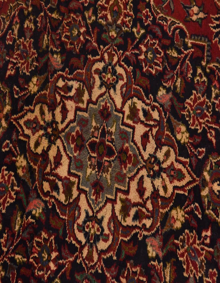 Detail image of  9' 9 x 12' 7  Hand Knotted Mashad Persian Wool Rug