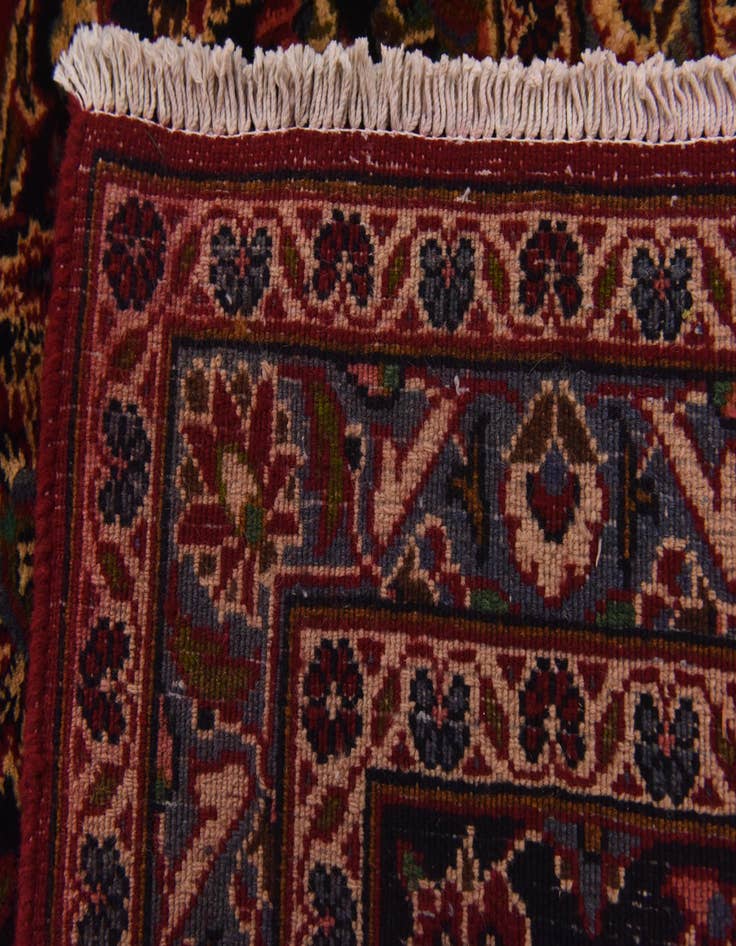 Detail image of  9' 9 x 12' 7  Hand Knotted Mashad Persian Wool Rug