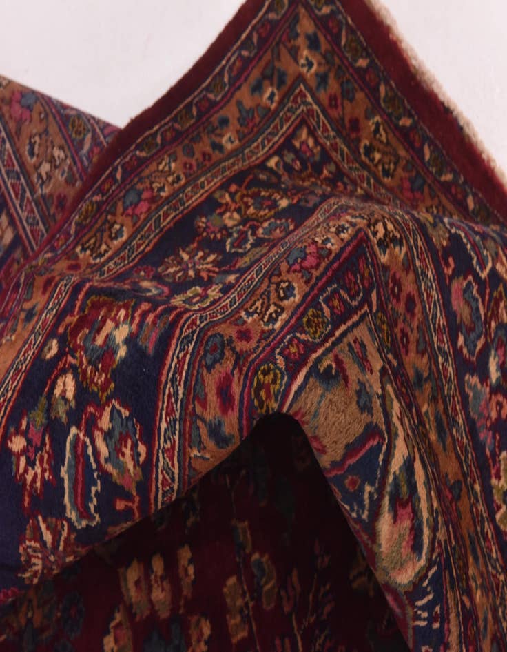 Detail image of  9' 8 x 12' 4  Hand Knotted Mashad Persian Wool Rug