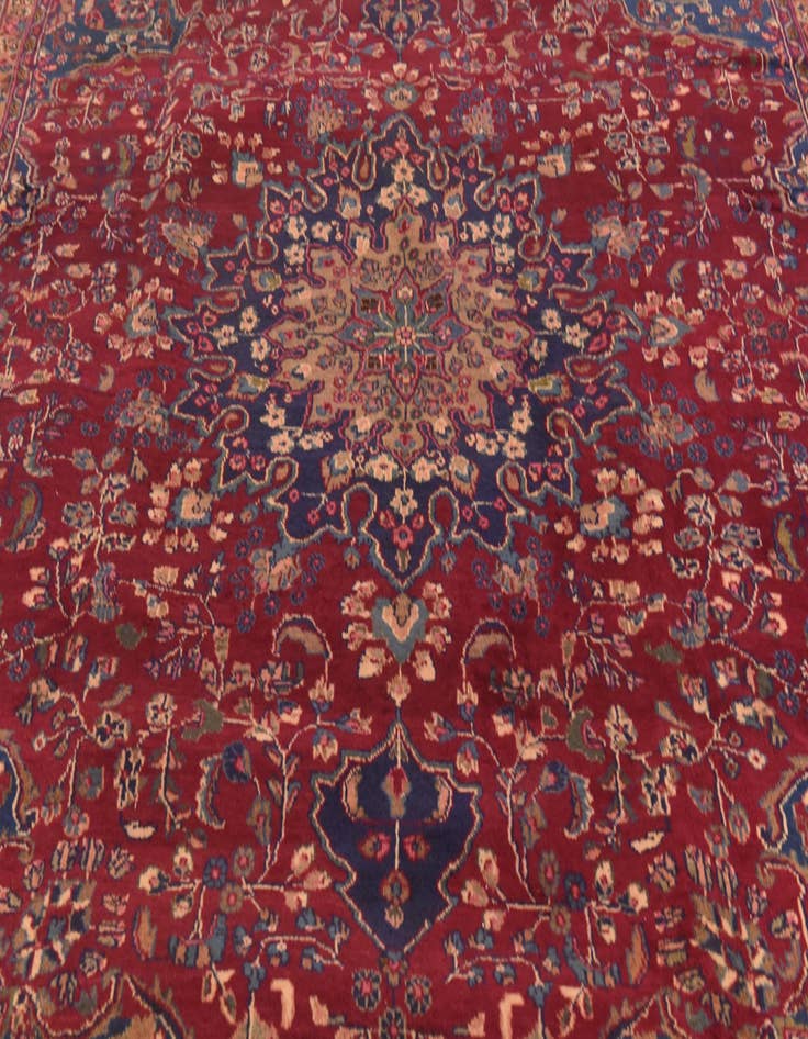 Detail image of  9' 8 x 12' 4  Hand Knotted Mashad Persian Wool Rug