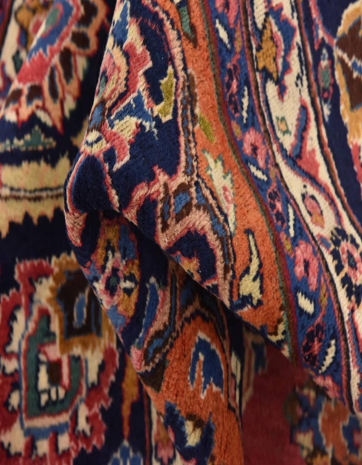 Detail image of  10' x 12' 10  Hand Knotted Mashad Persian Wool Rug