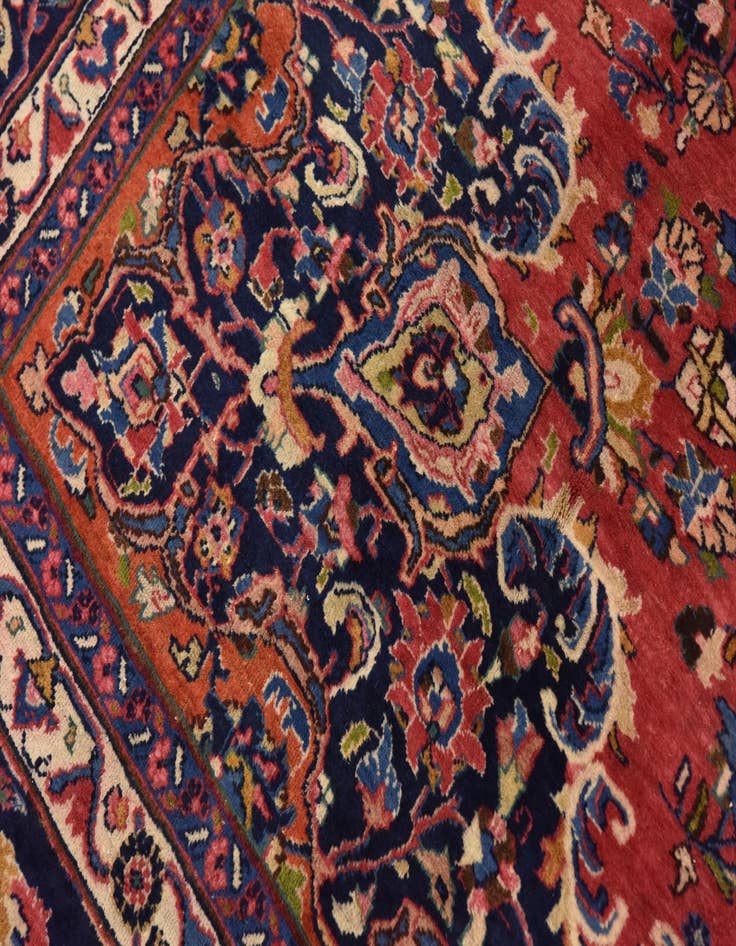Detail image of  10' x 12' 10  Hand Knotted Mashad Persian Wool Rug