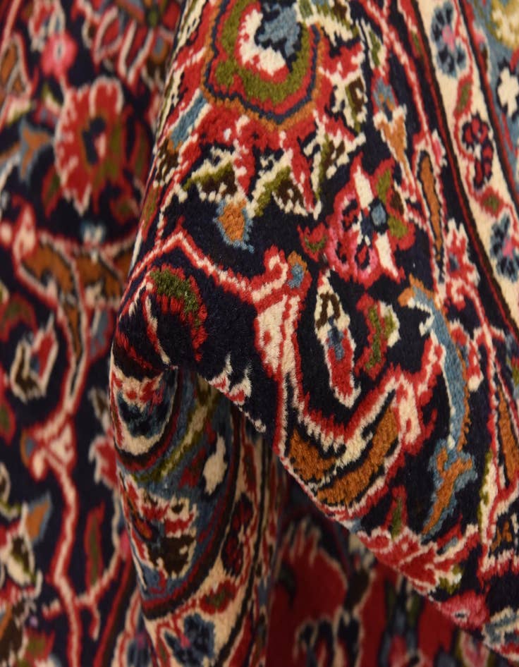Detail image of  9' 8 x 13'  Hand Knotted Mashad Persian Wool Rug
