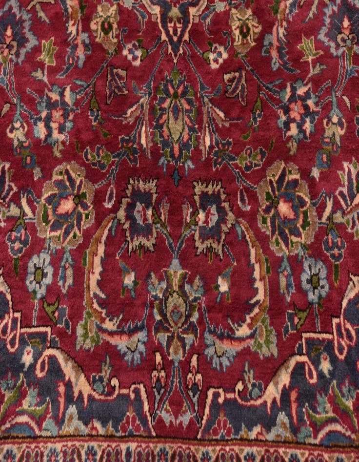 Detail image of  10' x 12' 9  Hand Knotted Mashad Persian Wool Rug