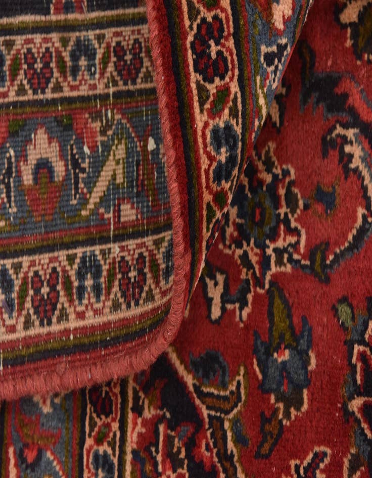 Detail image of  9' 7 x 12' 8  Hand Knotted Mashad Persian Wool Rug