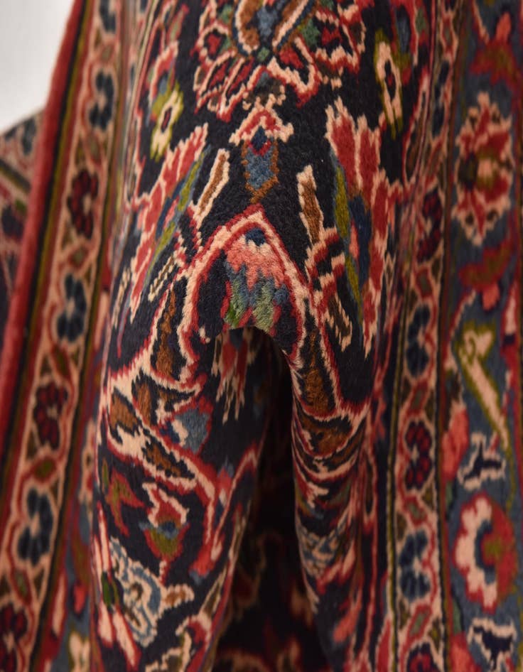 Detail image of  9' 7 x 12' 8  Hand Knotted Mashad Persian Wool Rug