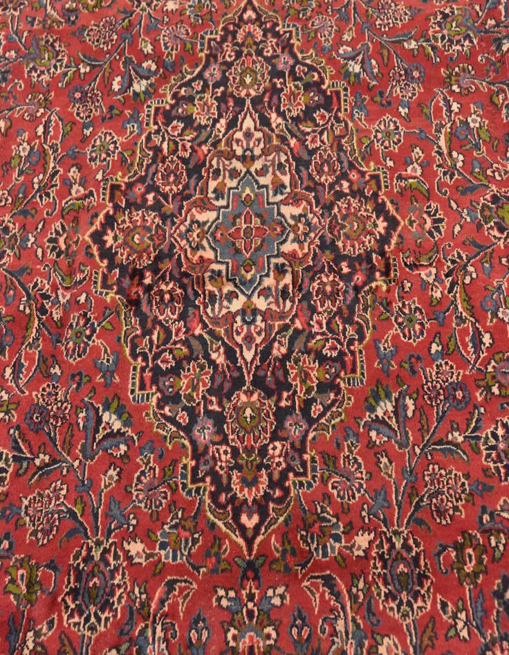 Detail image of  9' 7 x 12' 8  Hand Knotted Mashad Persian Wool Rug