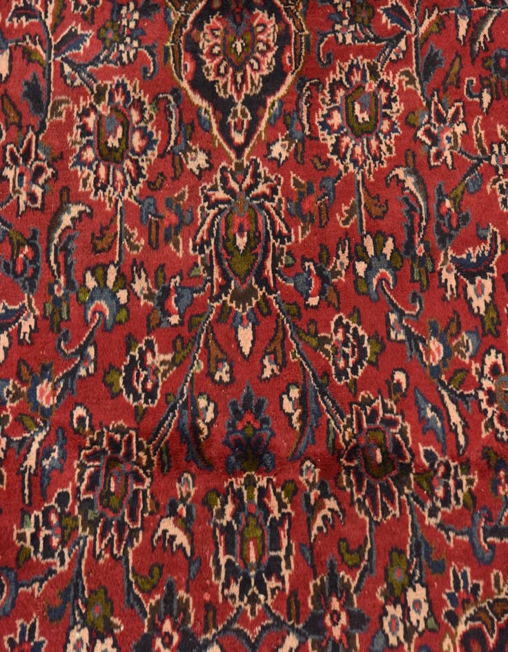 Detail image of  9' 7 x 12' 8  Hand Knotted Mashad Persian Wool Rug