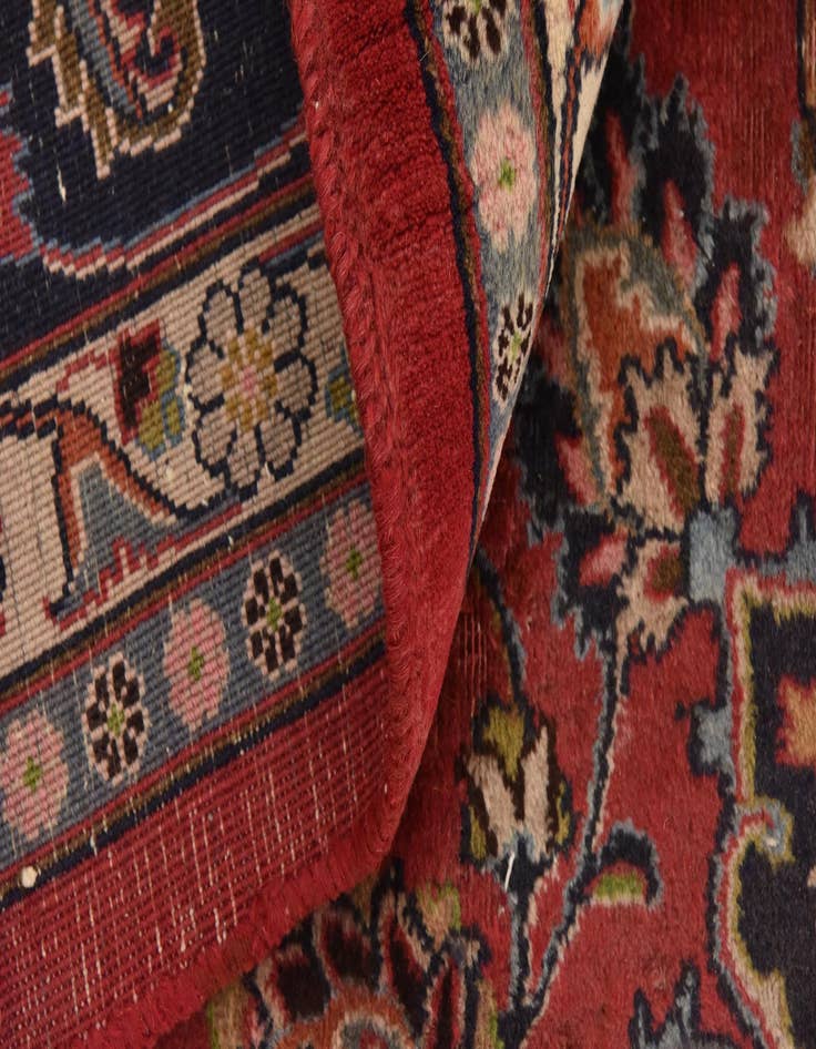 Detail image of  9' 9 x 13' 2  Hand Knotted Mashad Persian Wool Rug