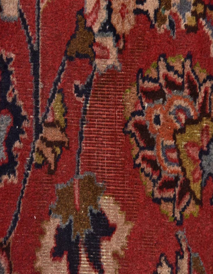 Detail image of  9' 9 x 13' 2  Hand Knotted Mashad Persian Wool Rug