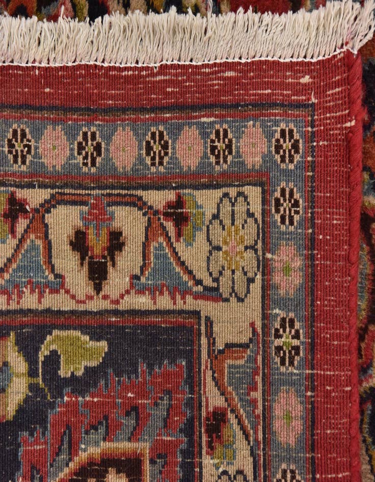 Detail image of  9' 9 x 13' 2  Hand Knotted Mashad Persian Wool Rug