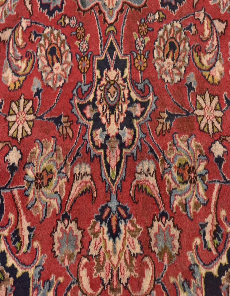 Detail image of  9' 9 x 13' 2  Hand Knotted Mashad Persian Wool Rug