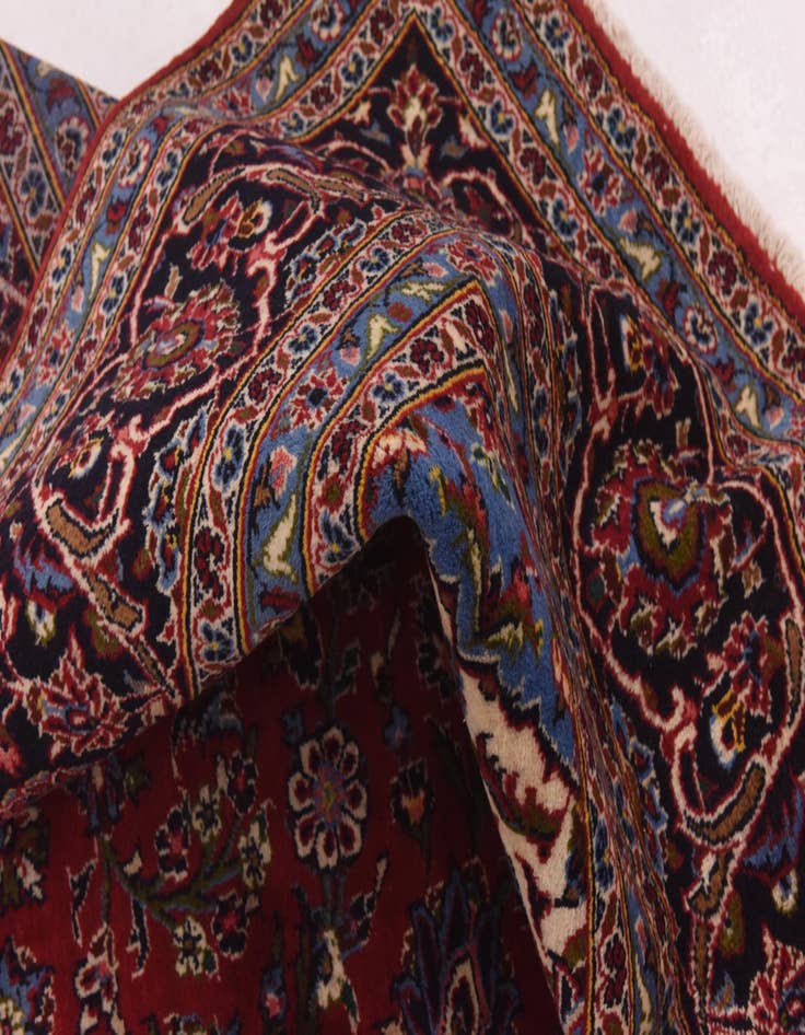 Detail image of  9' 8 x 13' 5  Hand Knotted Mashad Persian Wool Rug