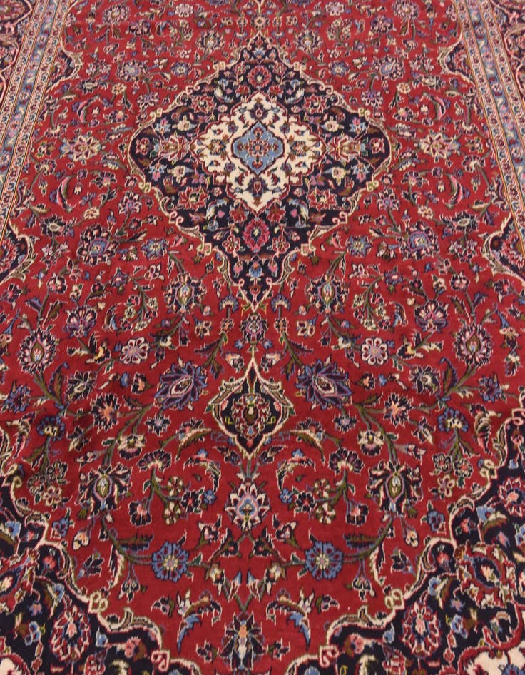 Detail image of  9' 8 x 13' 5  Hand Knotted Mashad Persian Wool Rug