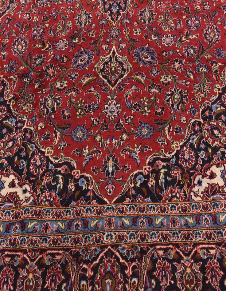 Detail image of  9' 8 x 13' 5  Hand Knotted Mashad Persian Wool Rug