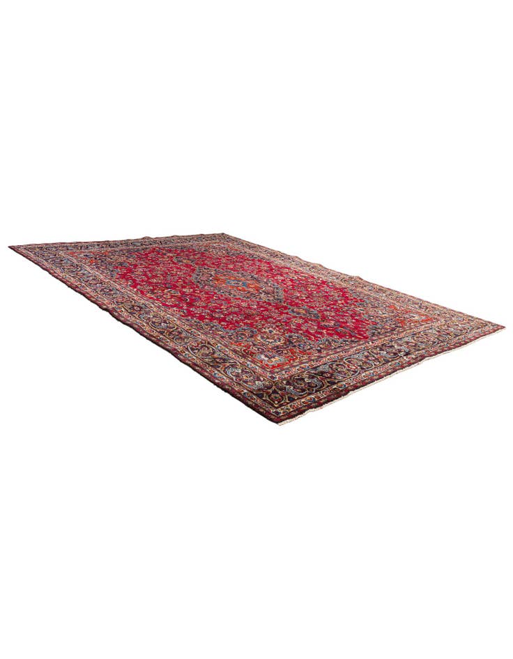 Detail image of  9' 3 x 13' 5  Hand Knotted Mashad Persian Wool Rug