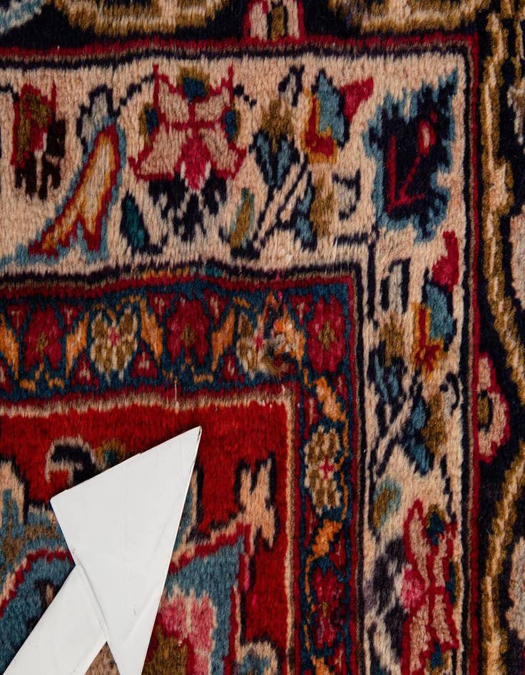 Detail image of  9' 3 x 13' 5  Hand Knotted Mashad Persian Wool Rug