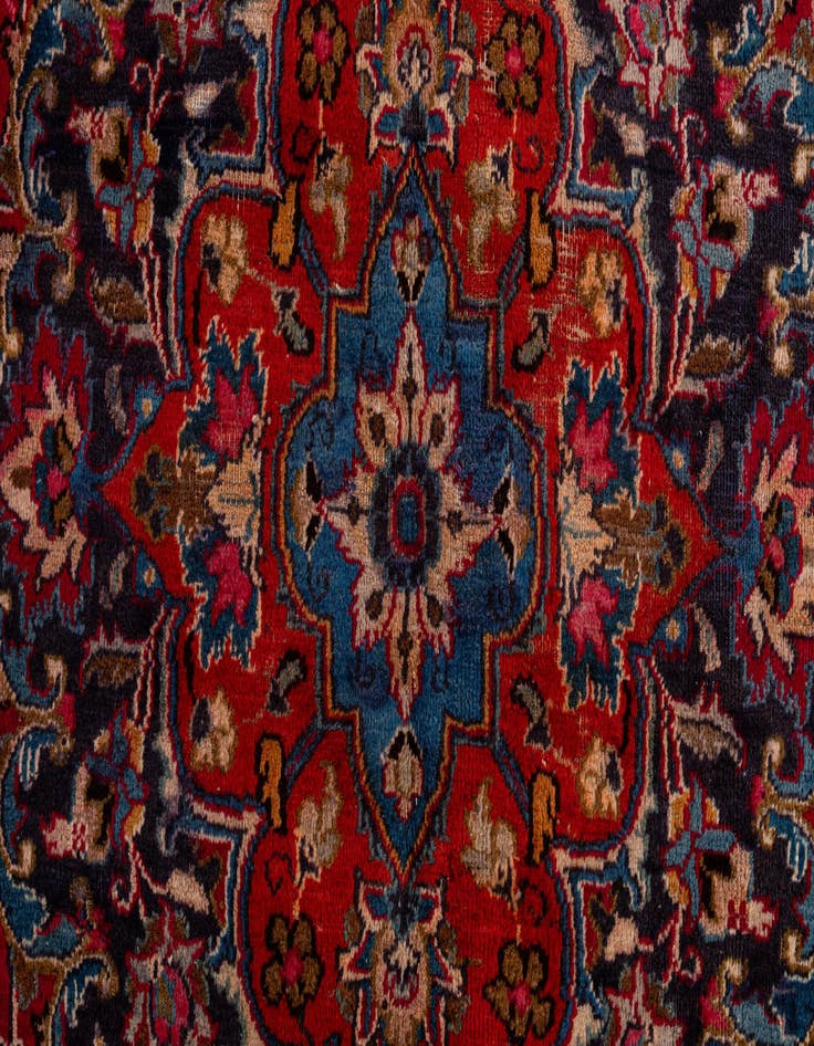 Detail image of  9' 3 x 13' 5  Hand Knotted Mashad Persian Wool Rug