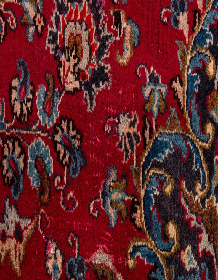 Detail image of  9' 3 x 13' 5  Hand Knotted Mashad Persian Wool Rug
