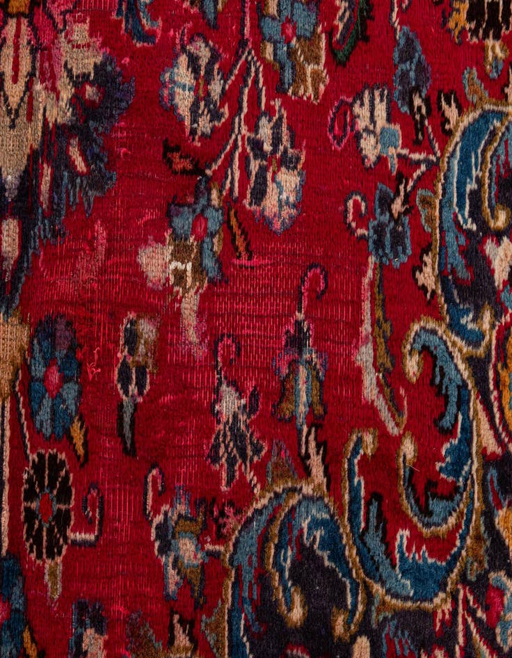 Detail image of  9' 3 x 13' 5  Hand Knotted Mashad Persian Wool Rug
