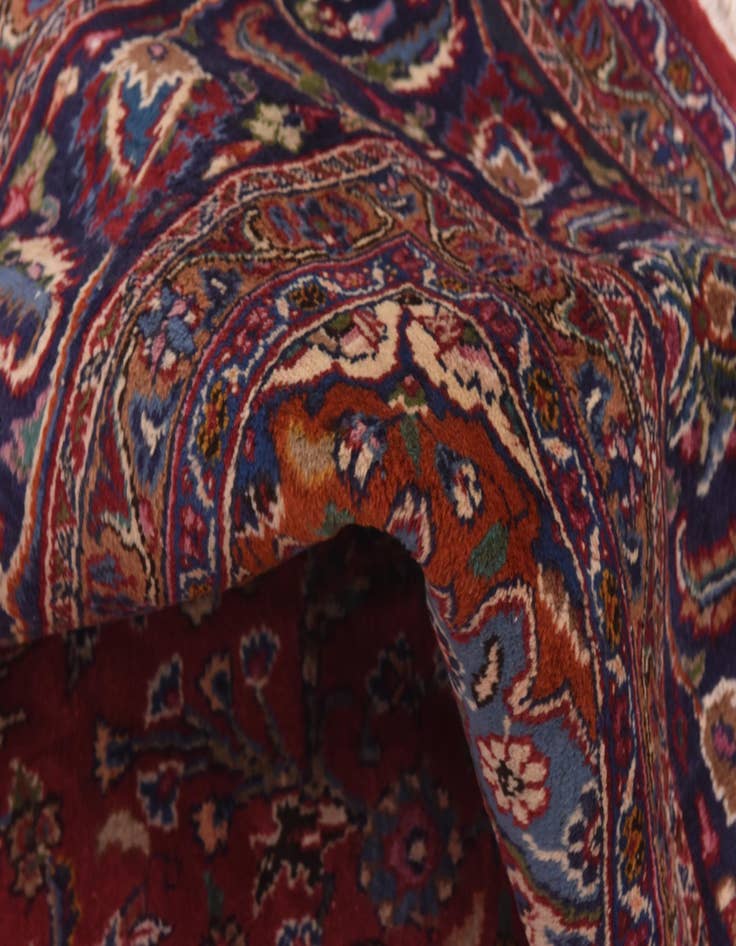 Detail image of  9' 9 x 12' 9  Hand Knotted Mashad Persian Wool Rug