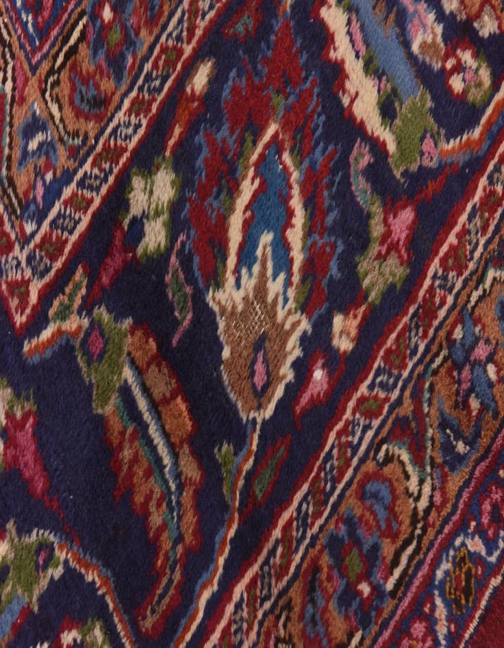 Detail image of  9' 9 x 12' 9  Hand Knotted Mashad Persian Wool Rug