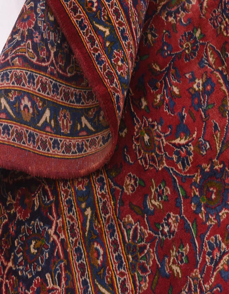 Detail image of  9' 10 x 13'  Hand Knotted Mashad Persian Wool Rug