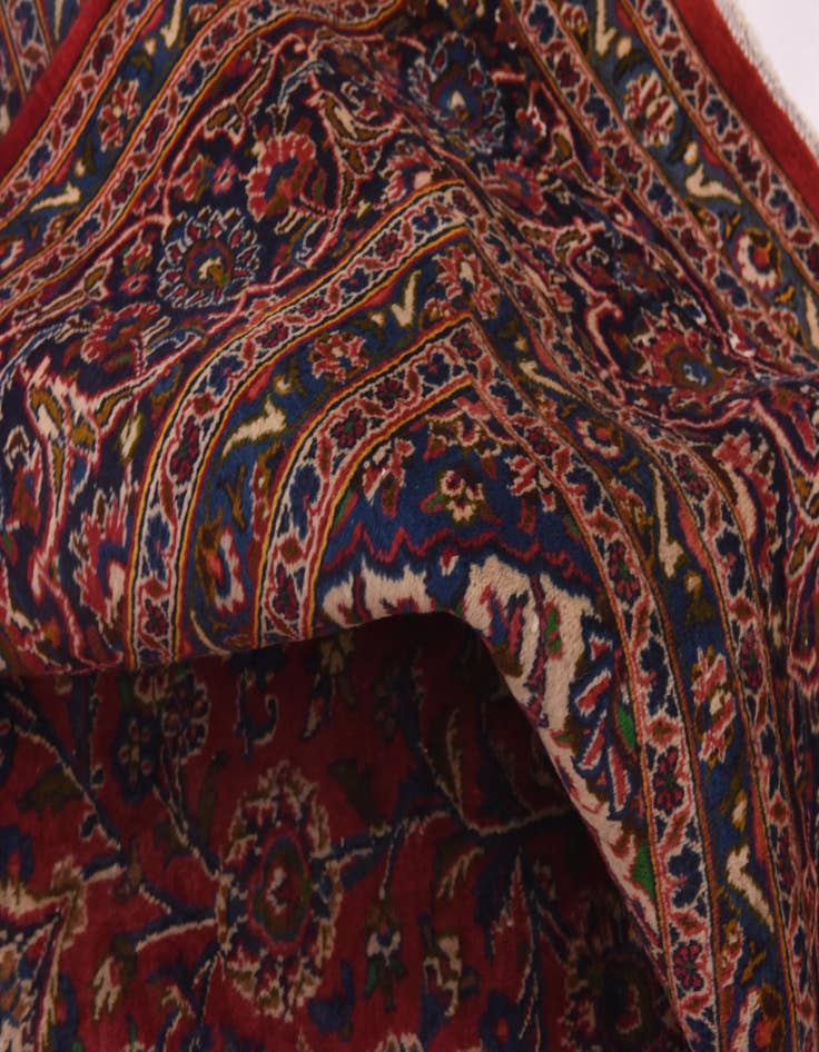 Detail image of  9' 10 x 13'  Hand Knotted Mashad Persian Wool Rug