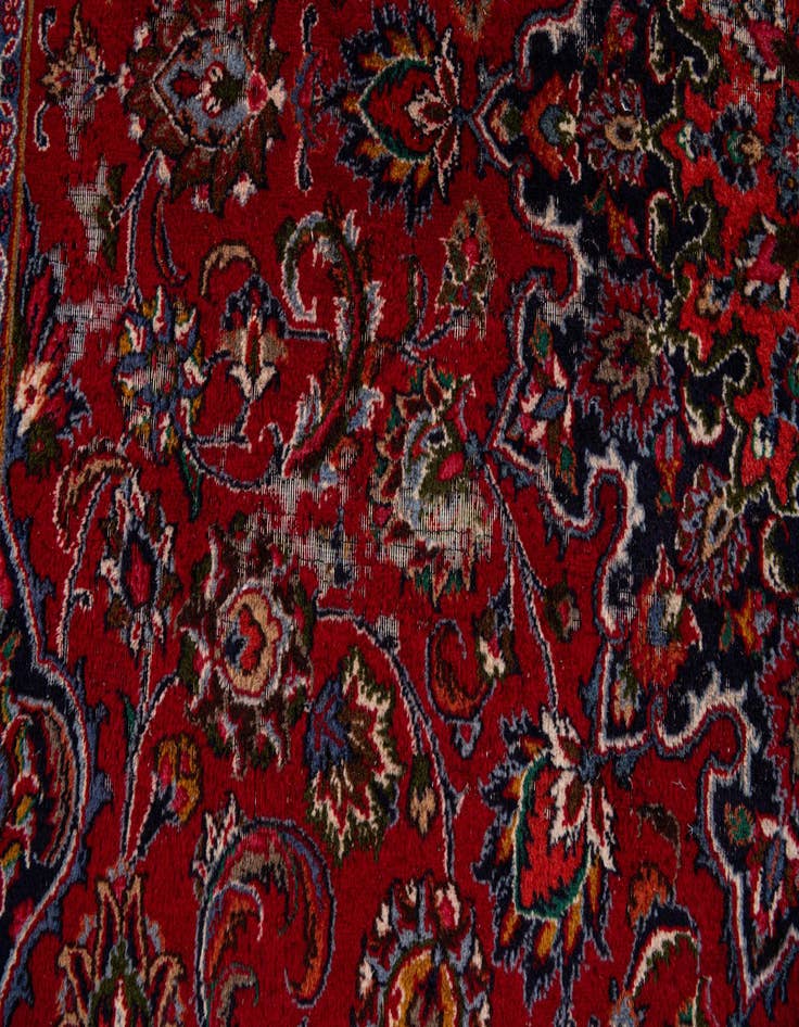 Detail image of  9' 6 x 12' 6  Hand Knotted Mashad Persian Wool Rug