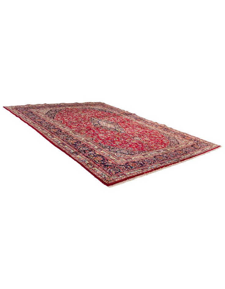 Detail image of 9' 3 x 12' 6 Hand Knotted Mashad Persian Wool Rug