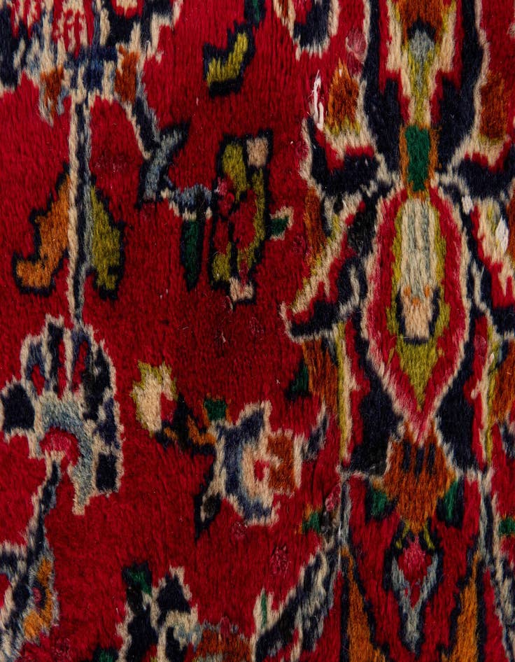 Detail image of 9' 3 x 12' 6 Hand Knotted Mashad Persian Wool Rug