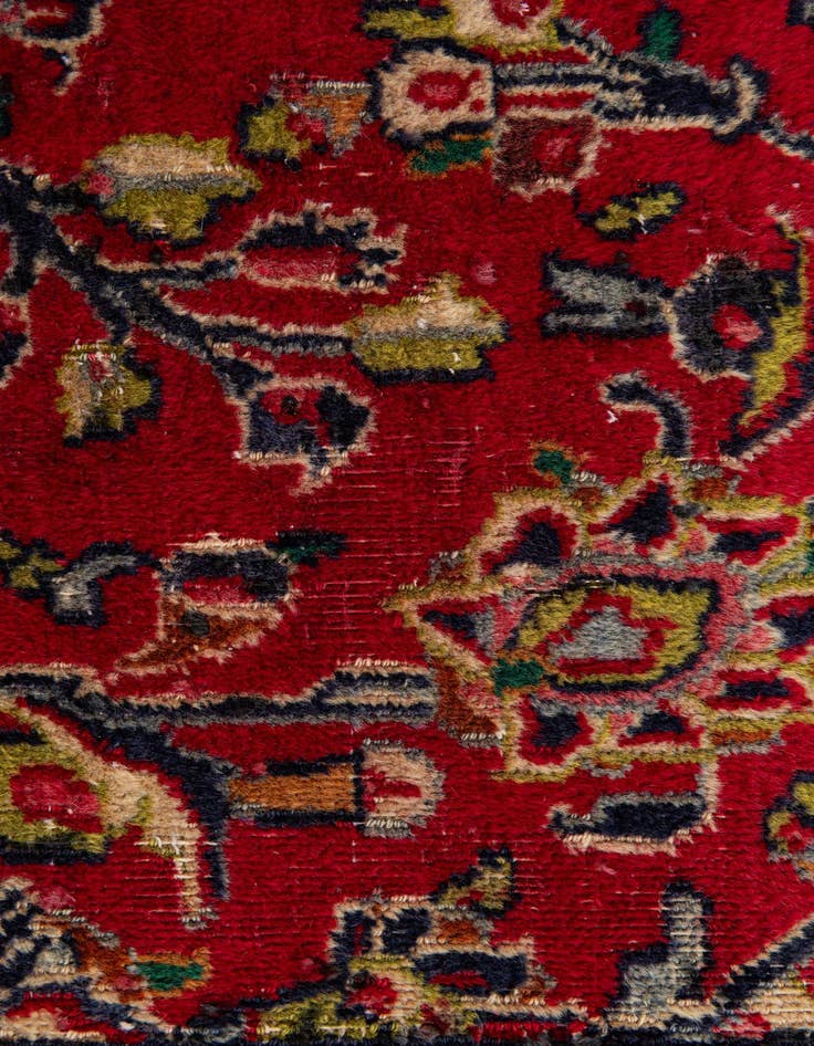 Detail image of 9' 3 x 12' 6 Hand Knotted Mashad Persian Wool Rug