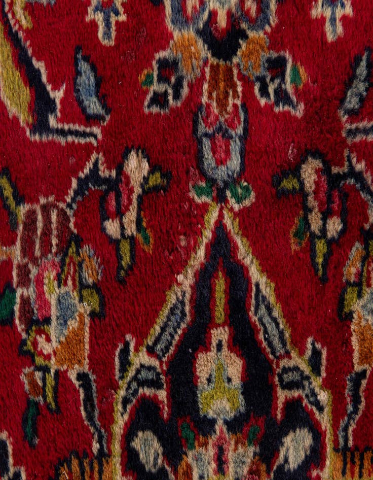 Detail image of 9' 3 x 12' 6 Hand Knotted Mashad Persian Wool Rug