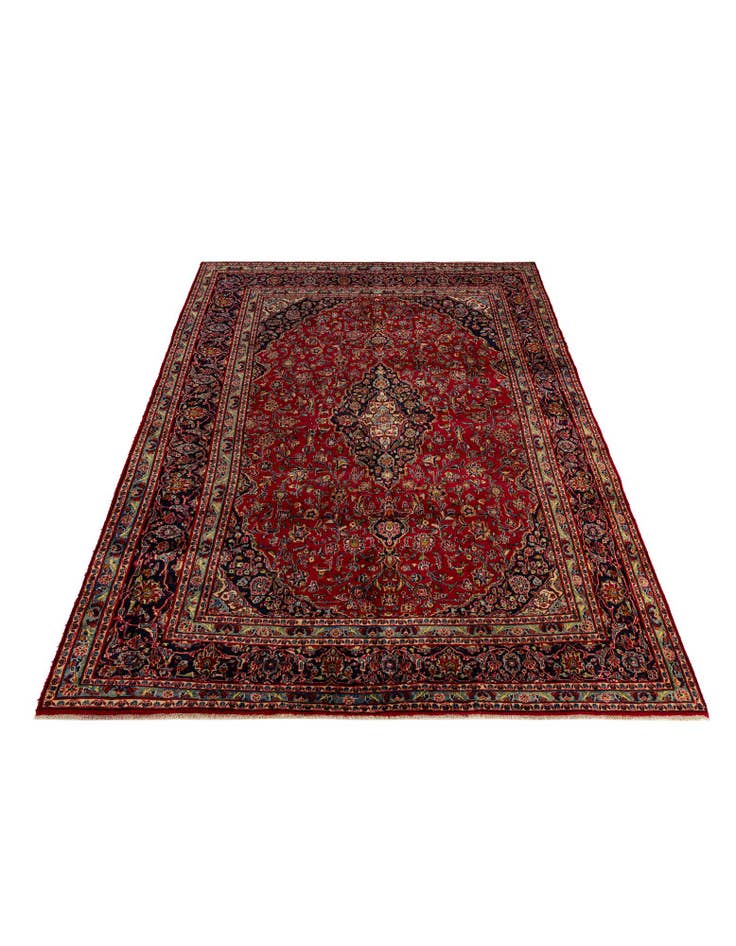 Detail image of 9' 3 x 12' 6 Hand Knotted Mashad Persian Wool Rug