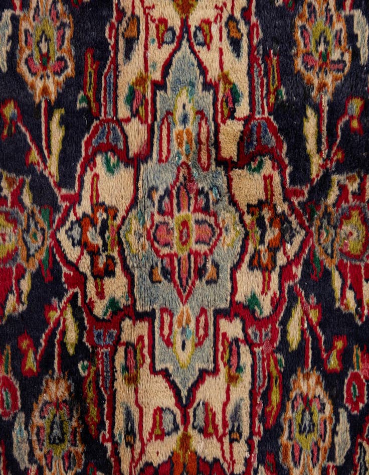 Detail image of 9' 3 x 12' 6 Hand Knotted Mashad Persian Wool Rug