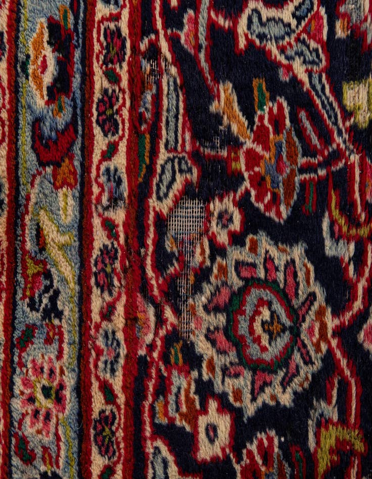 Detail image of 9' 3 x 12' 6 Hand Knotted Mashad Persian Wool Rug